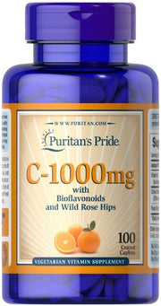 C-1000 com Bioflavonoides e Rosa Mosqueta Selvagem, 1000mg - 100 comprimidos - Puritan's Pride