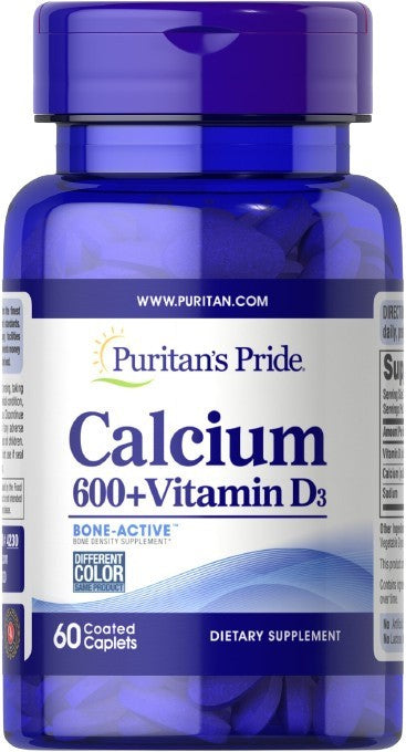 Cálcio + Vitamina D3 - 60 cápsulas - Puritan's Pride