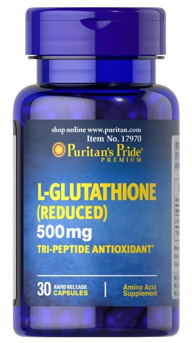 L-Glutationa Reduzida, 500mg - 30 cápsulas - Puritan's Pride