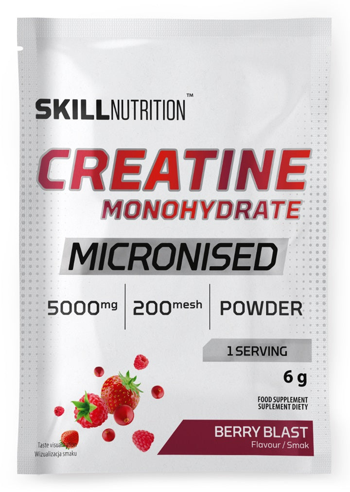 Micronised Creatine Monohydrate, Berry Blast  - 6 grams (1 serving) - Skill Nutrition
