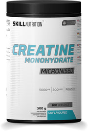 Micronised Creatine Monohydrate Unflavoured  - 500 grams - Skill Nutrition