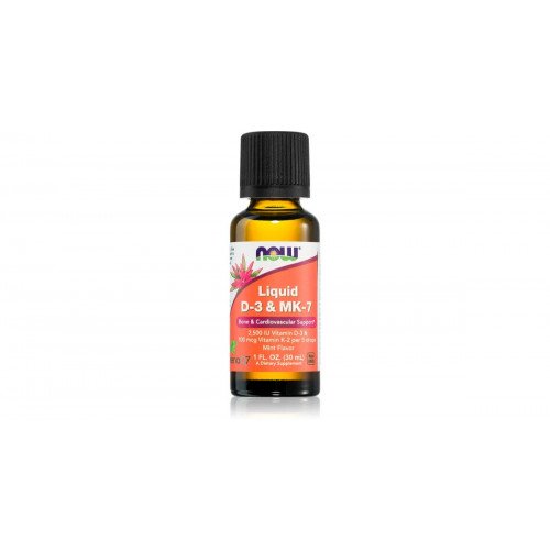 Líquido D-3 e MK-7, Menta, 30 ml., Now Foods