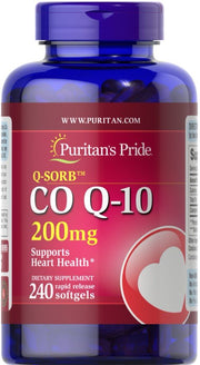 CoQ10 - 200mg - 240 cápsulas gelatinosas - Puritan's Pride