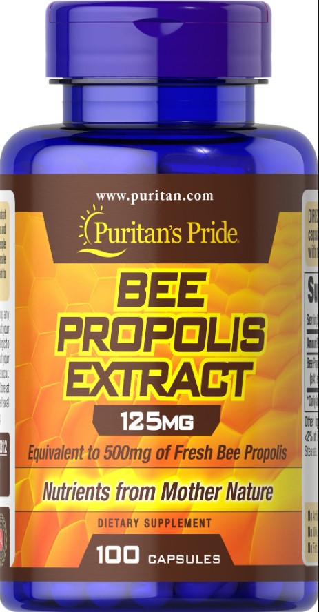 Extrato de Própolis de Abelha, 125mg - 100 cápsulas - Puritan's Pride