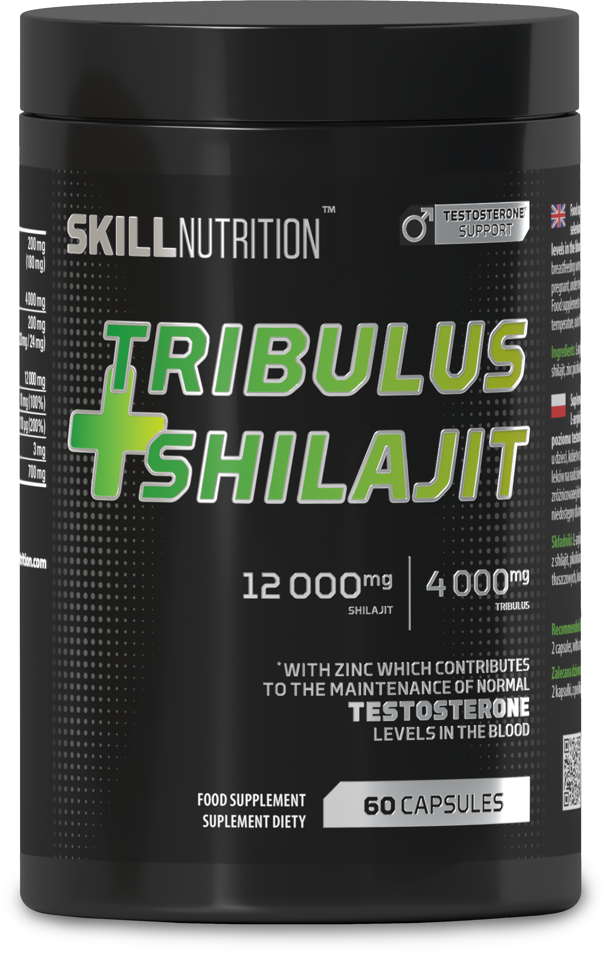 Tribulus + Shilajit  - 60 vegan caps - Skill Nutrition