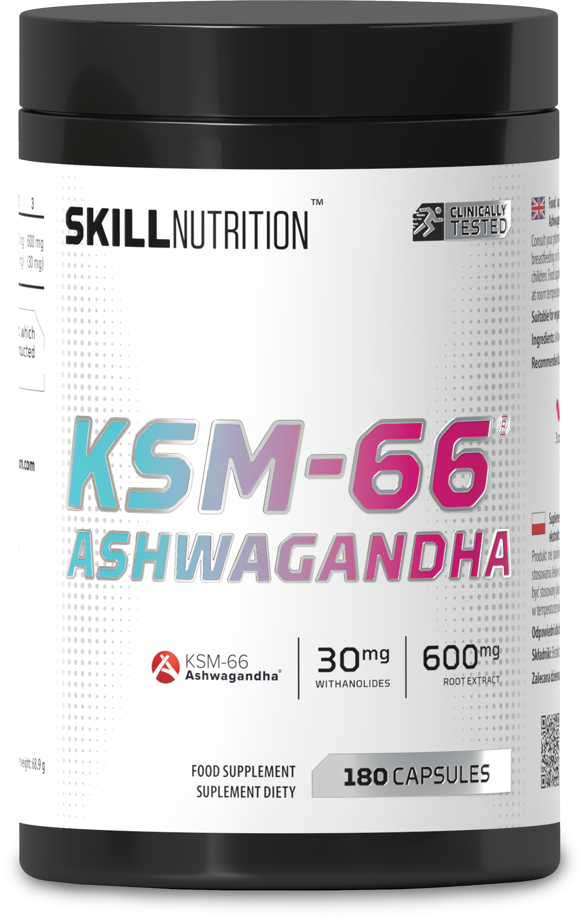 KSM-66 Ashwagandha  - 180 vegan caps - Skill Nutrition