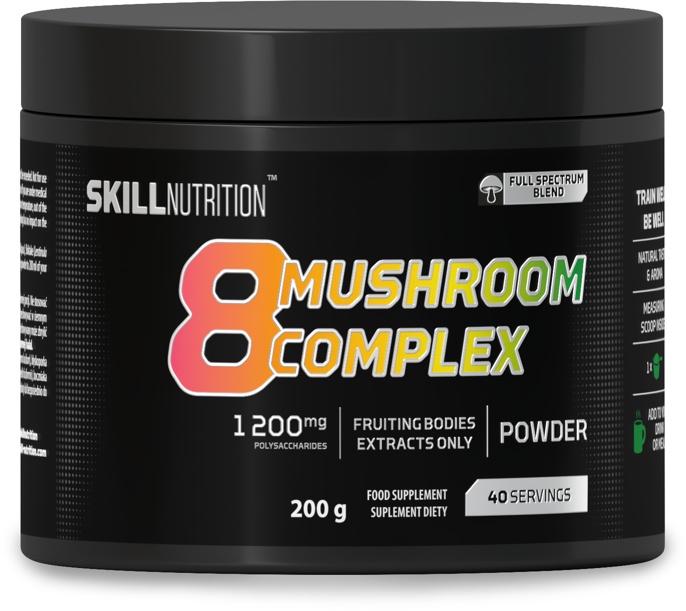 8 Mushroom Complex  - 200 grams - Skill Nutrition