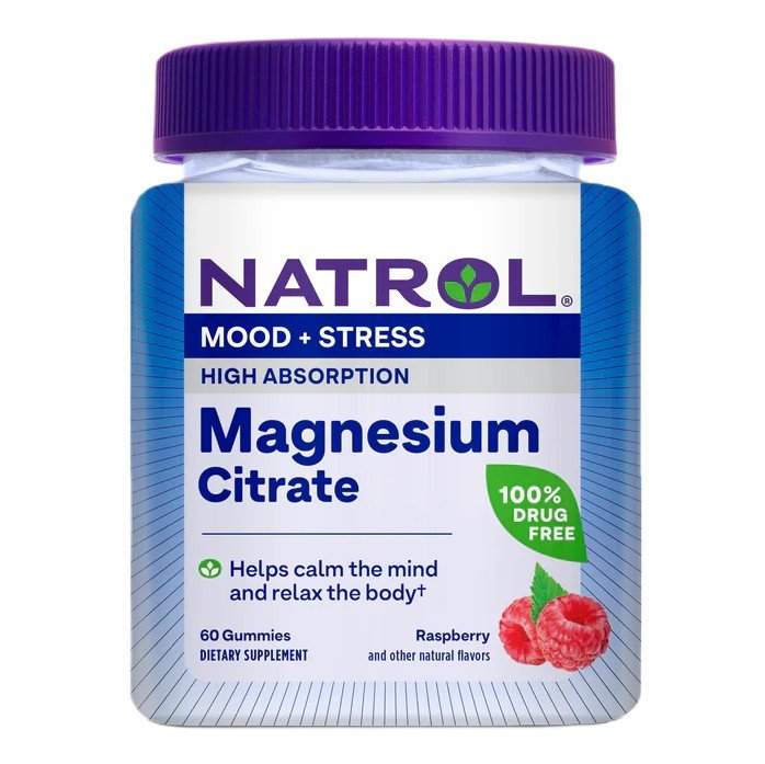 Citrato de Magnésio de Alta Absorção, Framboesa - 60 gomas - Natrol