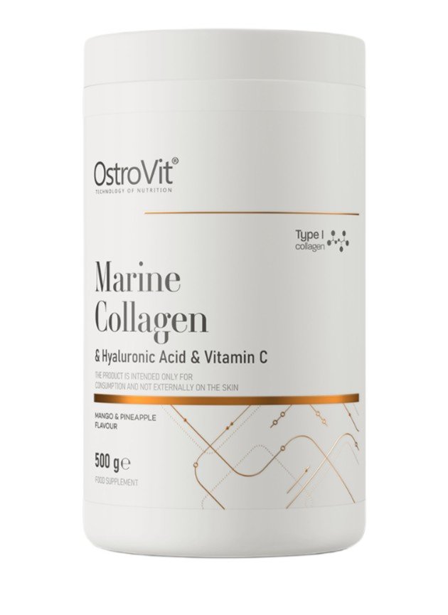 Colágeno Marinho & Ácido Hialurônico & Vitamina C, Manga & Abacaxi - 500 gramas - OstroVit