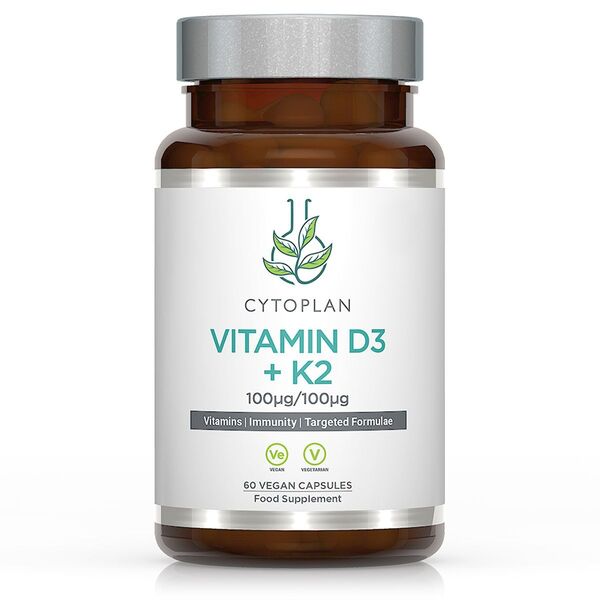 Vitamina D3 + K2 - 60 cápsulas vegetais - Cytoplan
