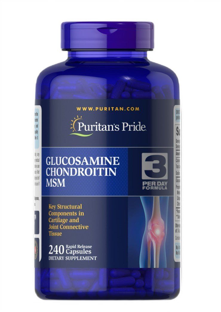 Glucosamina Condroitina MSM - 240 comprimidos revestidos - Puritan's Pride