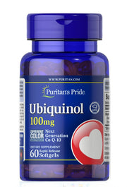 Ubiquinol, 100 mg - 60 cápsulas gelatinosas - Puritan's Pride