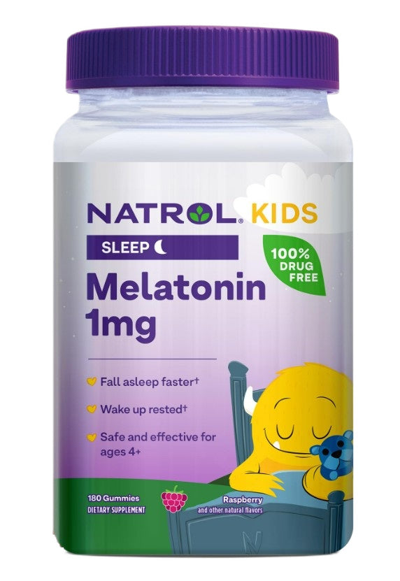 Melatonina Infantil - 1mg (Framboesa) - 180 gomas - Natrol