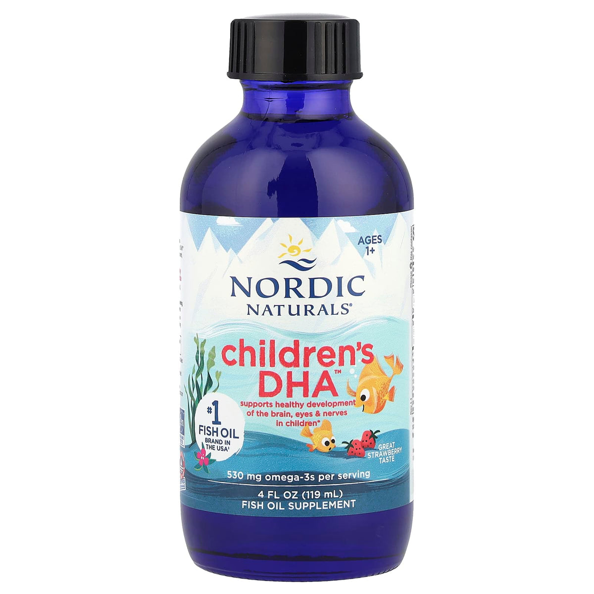 DHA infantil - 530 mg Ômega-3 Morango - 119 ml., Nordic Naturals