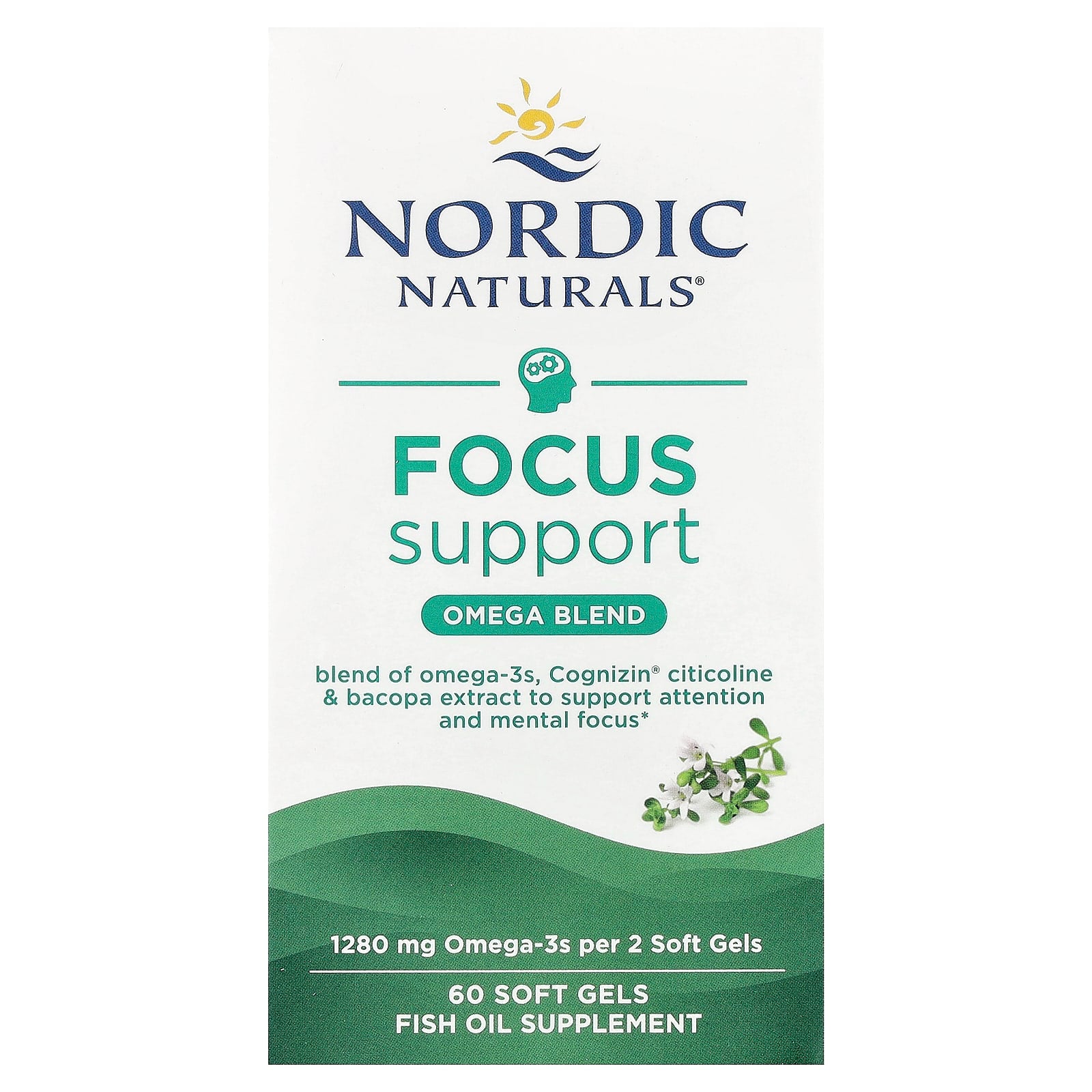 Suporte de Foco - 60 cápsulas gelatinosas, Nordic Naturals