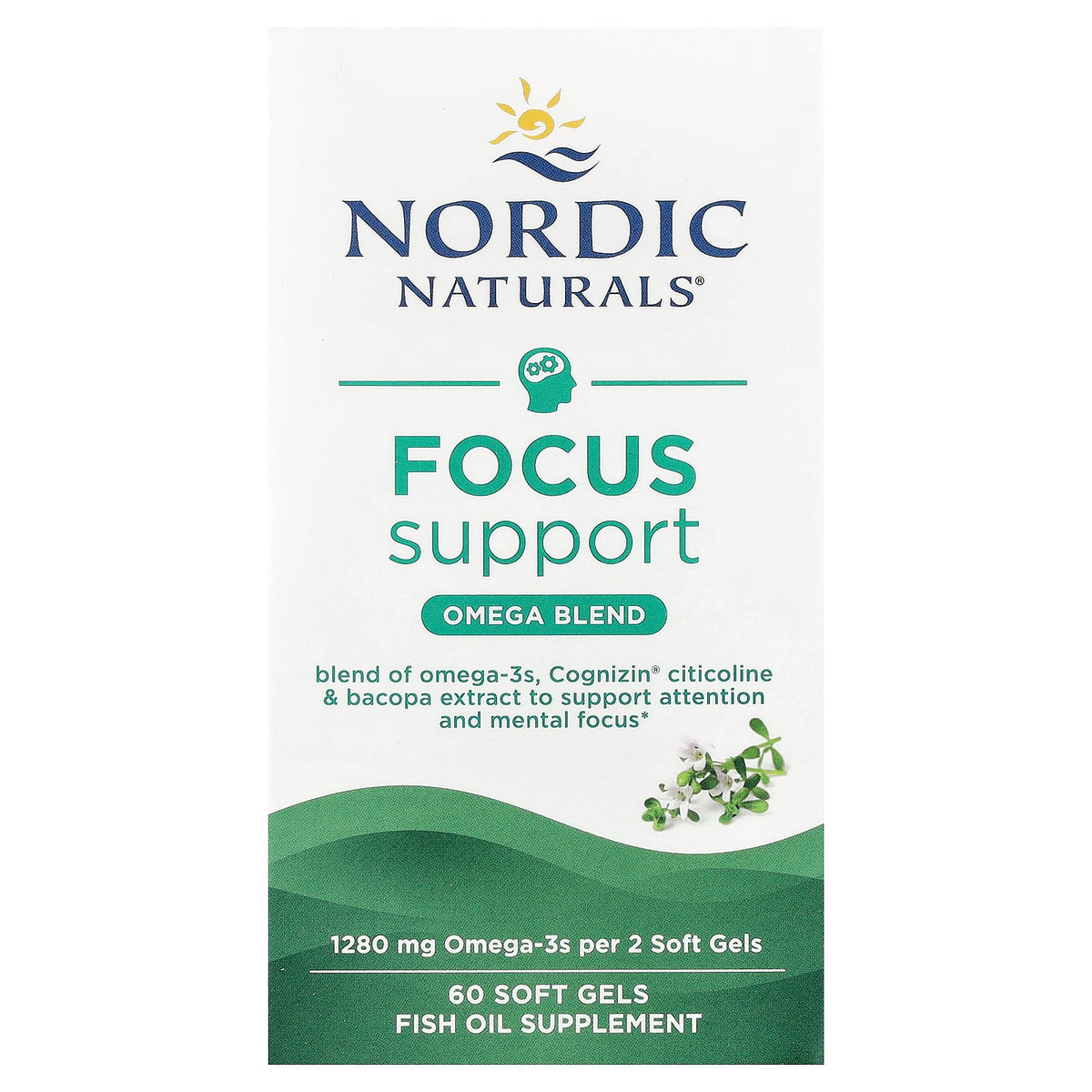 Suporte de Foco - 60 cápsulas gelatinosas, Nordic Naturals