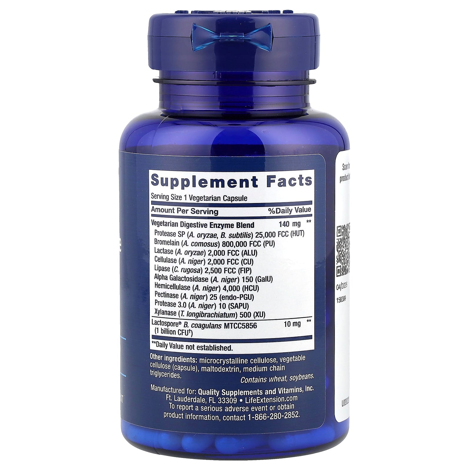 Enzimas Super Digestivas e Probióticos Aprimorados, 60 Cápsulas, Life Extension