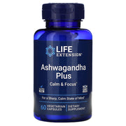 Ashwagandha Plus Calma e Foco, 60 cápsulas, Life Extension