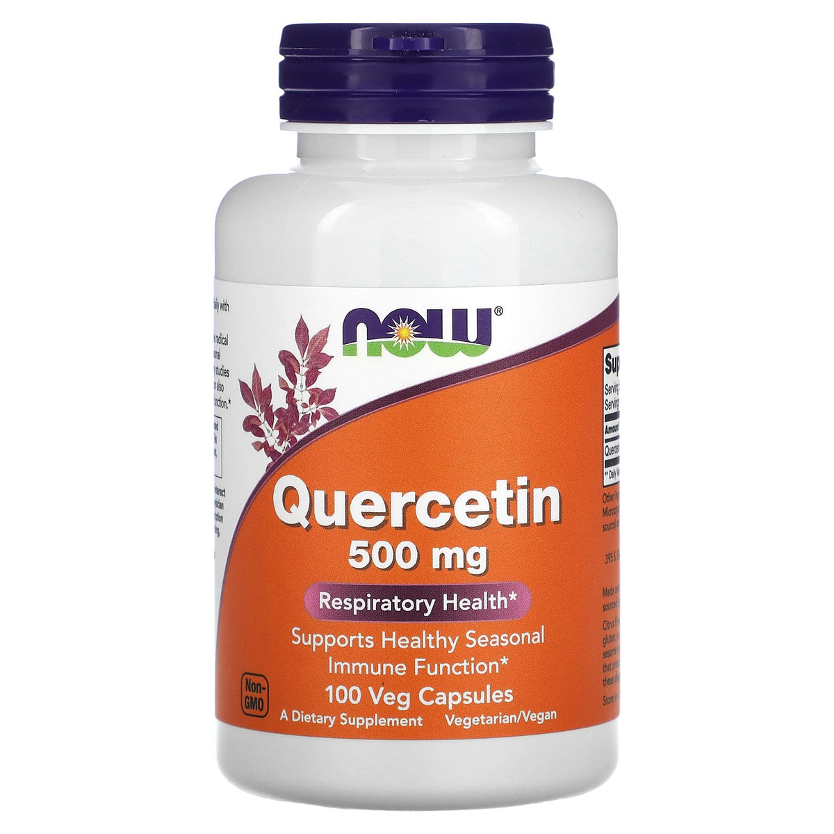 Quercetina, 500mg, 100 vcaps, Now Foods