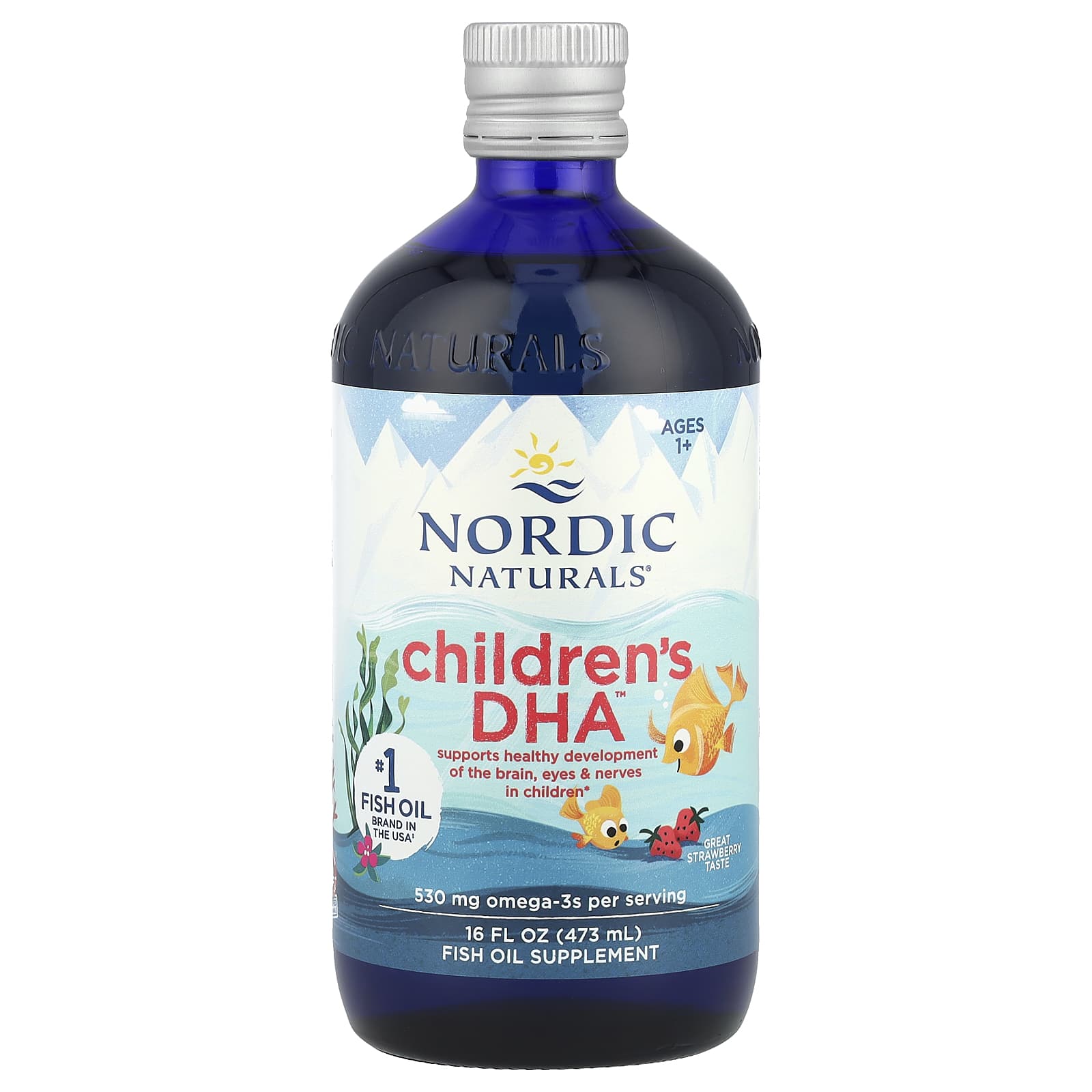 DHA infantil - 530 mg Ômega-3 Morango - 473 ml., Nordic Naturals