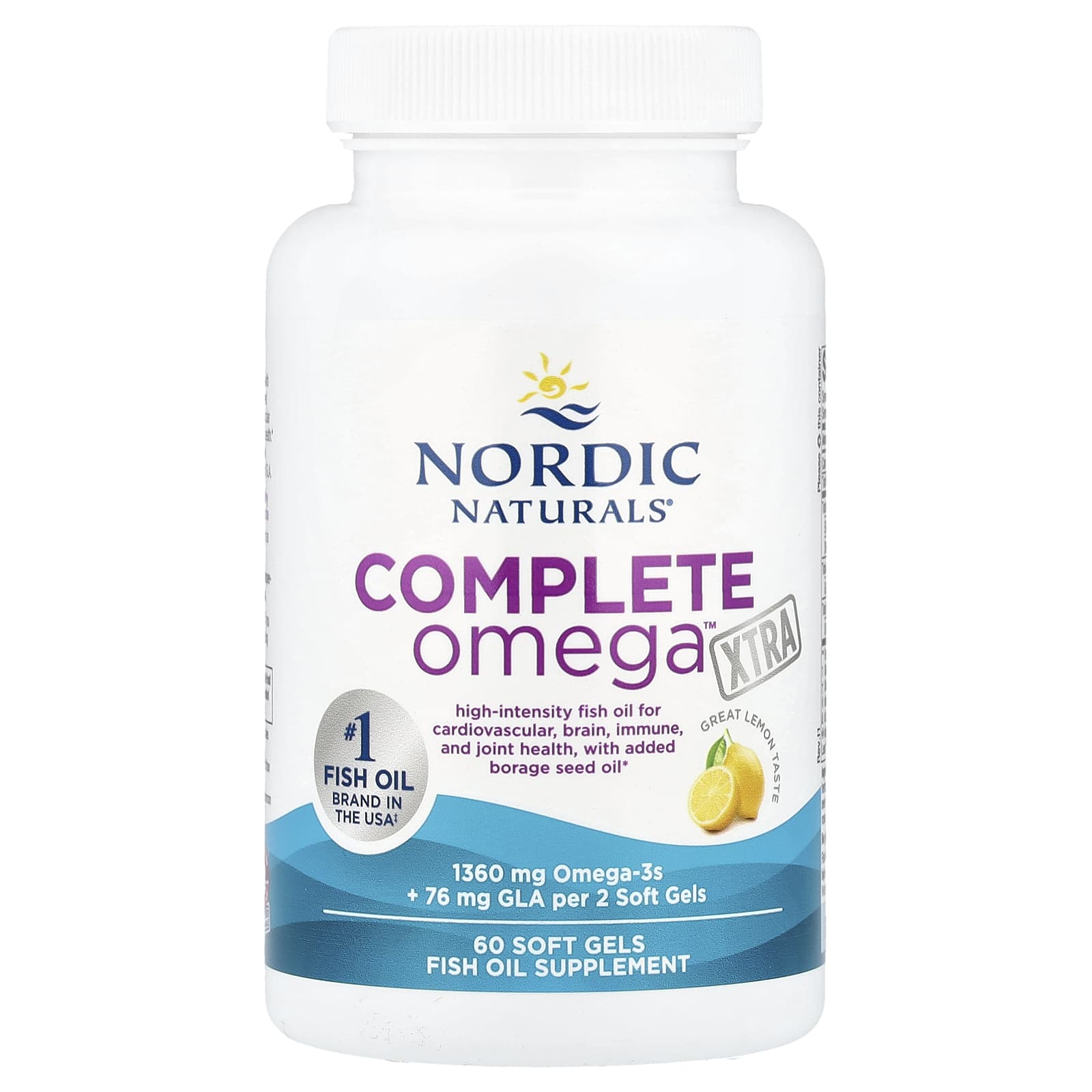 Complete Omega Xtra, 1360mg - 60 cápsulas gelatinosas, Nordic Naturals