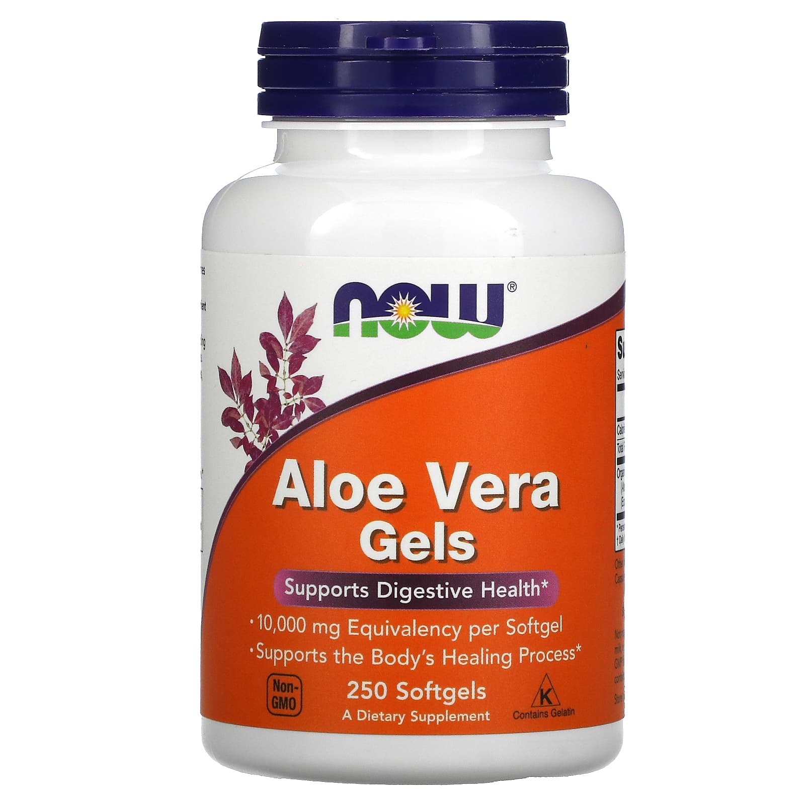 Aloe Vera 10,000 mg, 250 cápsulas, Now Foods
