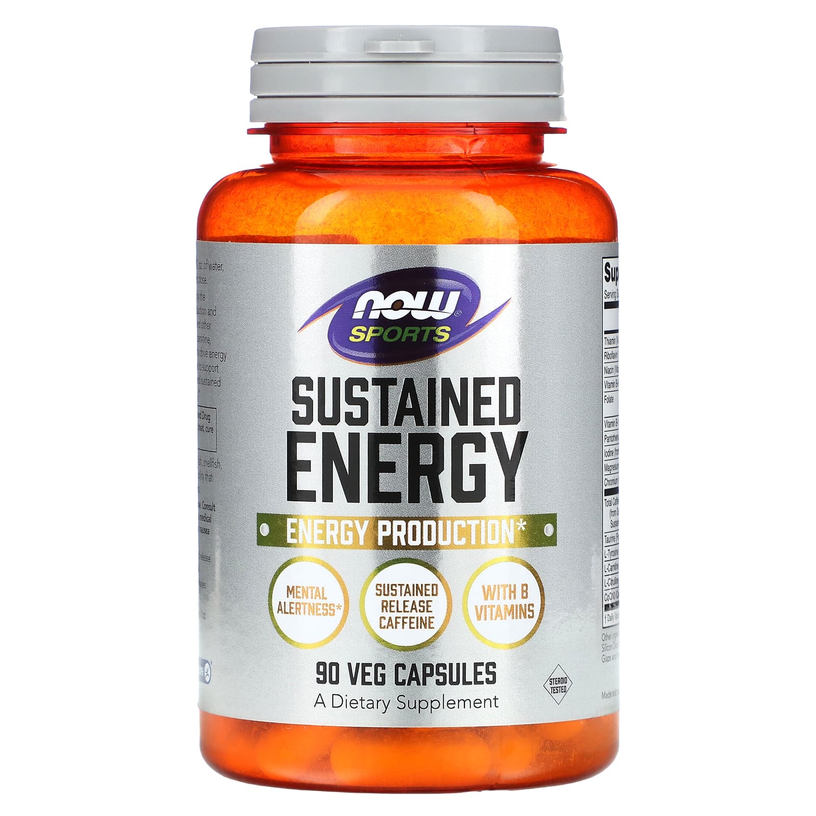 Energia Sustentada, 90 vcaps, Now Foods