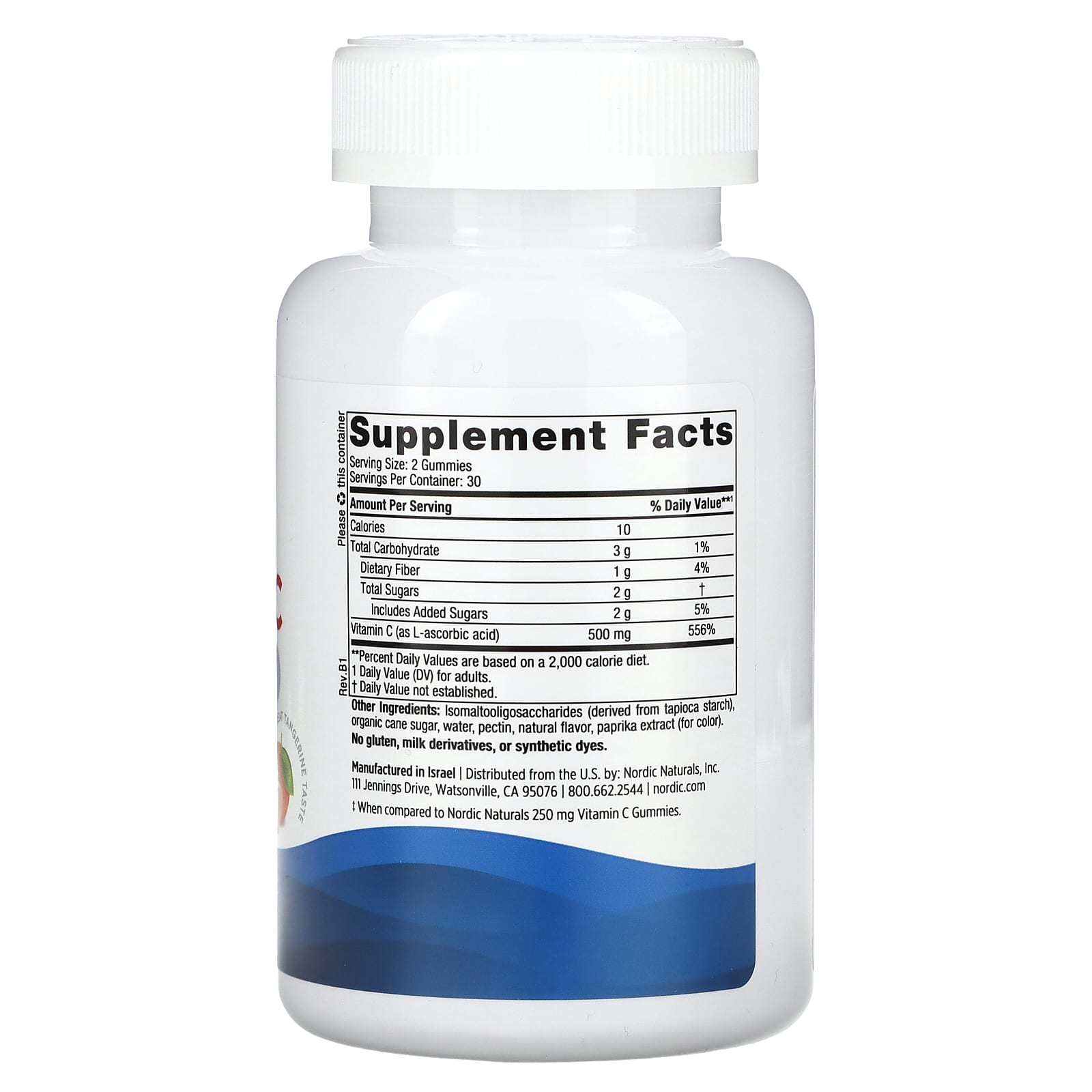 Vitamina C Extra Forte em Gomas, Tangerina - 60 gomas, Nordic Naturals