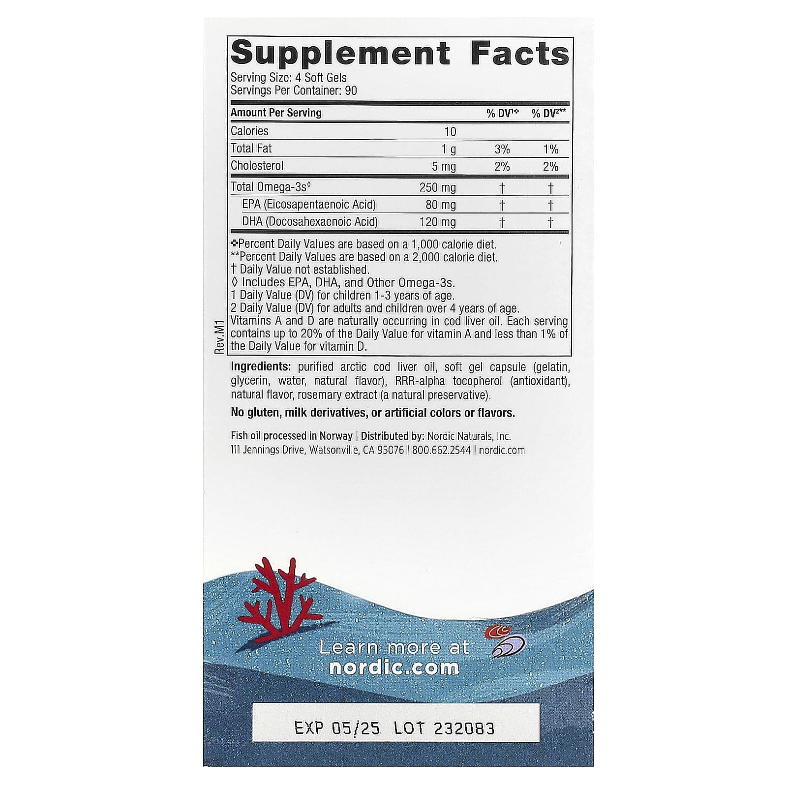 DHA Ômega-3 Infantil 250 mg, Morango, 360 Mini Cápsulas, Nordic Naturals