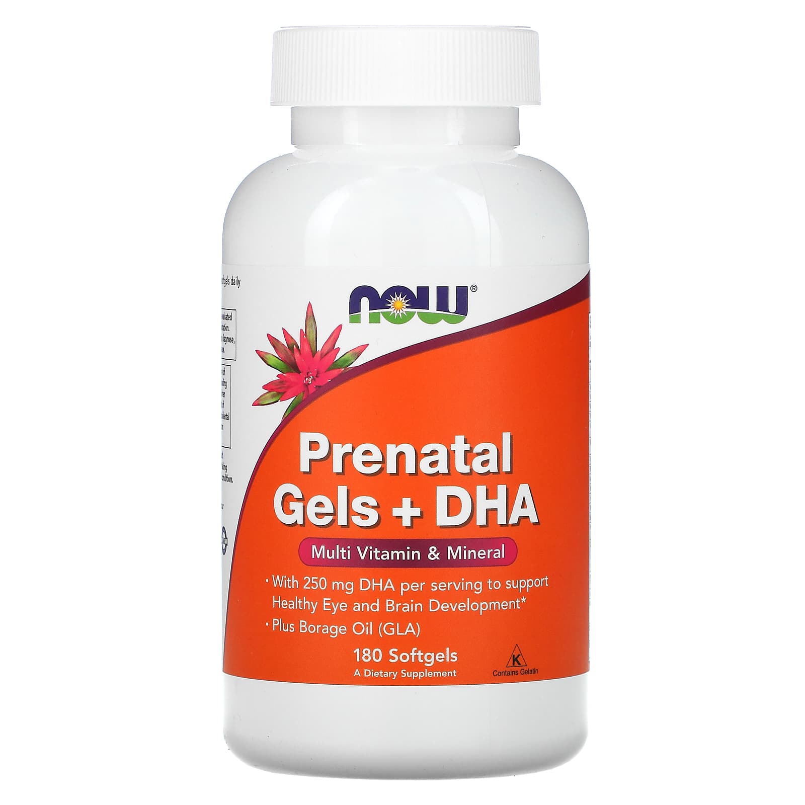 Géis pré-natais + DHA, 180 softgels, Now Foods
