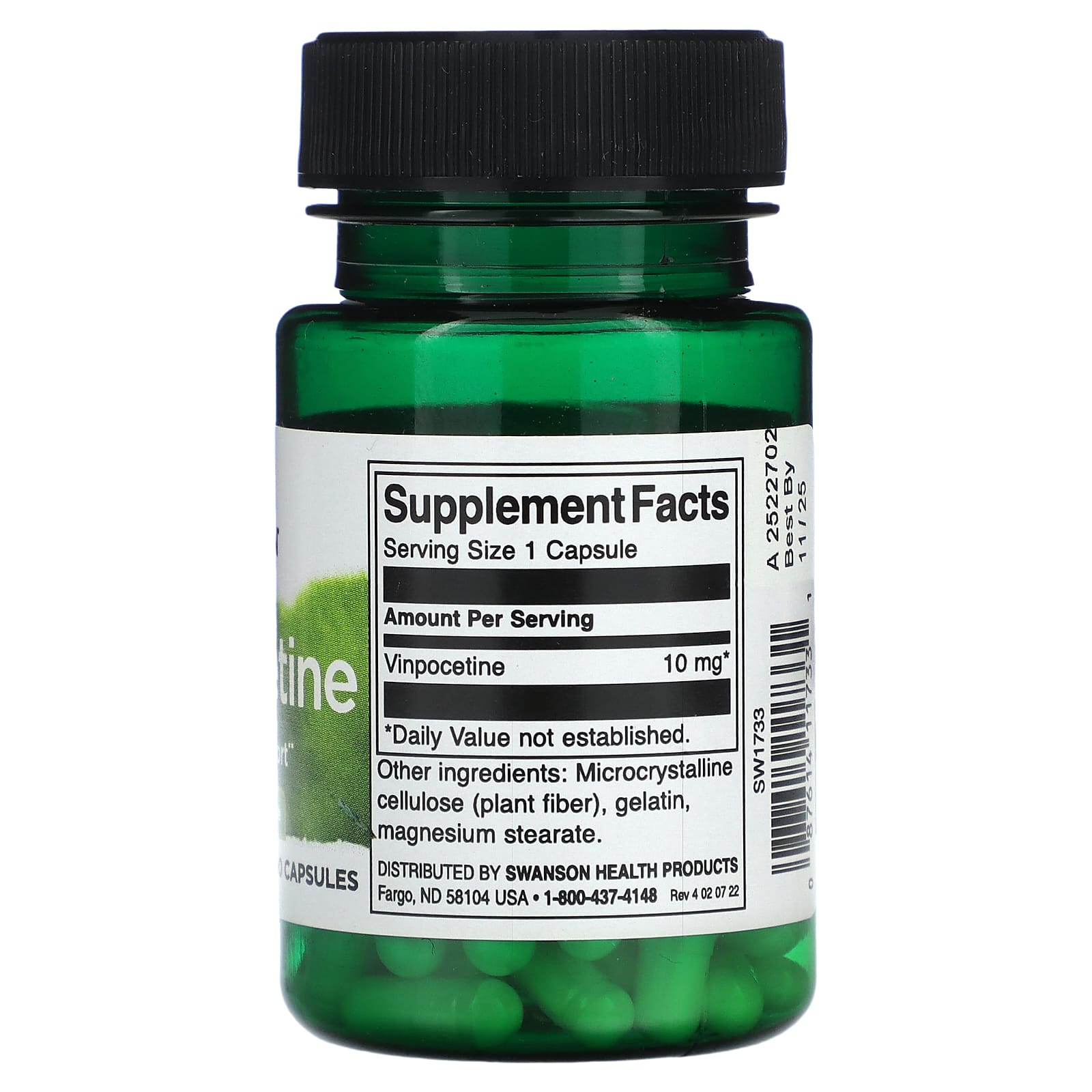 Vinpocetina, 10mg, 90 caps, Swanson