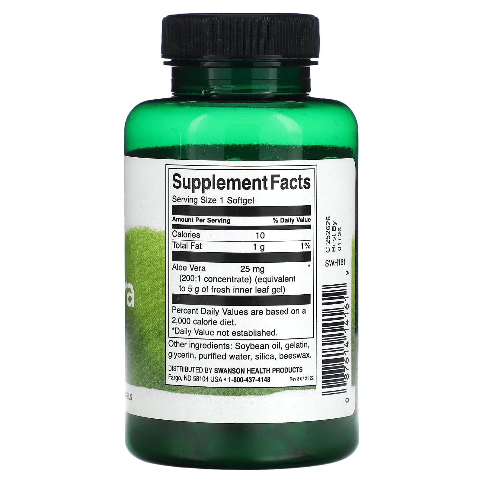 Aloe Vera, 25mg, 100 softgels, Swanson