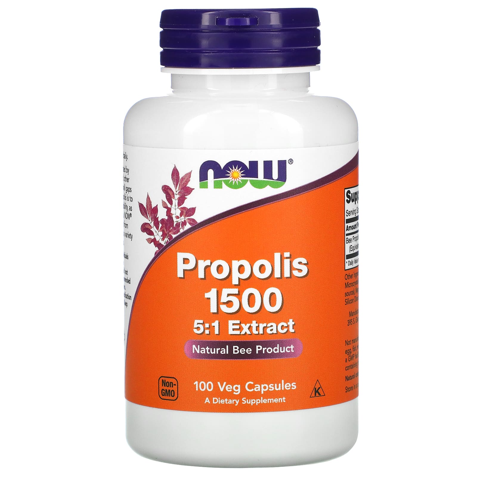 Extrato de Própolis 5:1, 1500mg, 100 vcaps, Now Foods