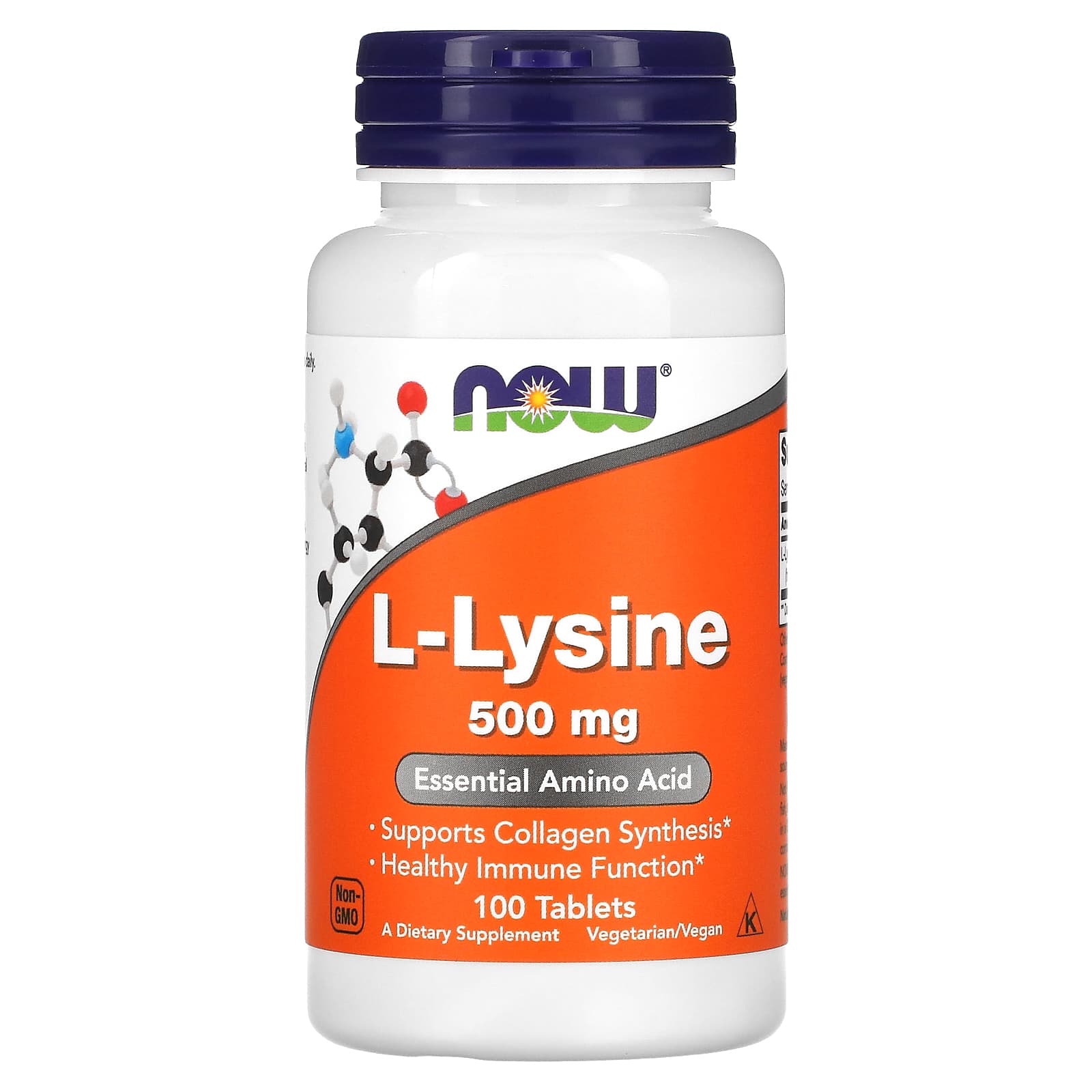 L-Lisina - 500mg, 100 comprimidos, Now Foods