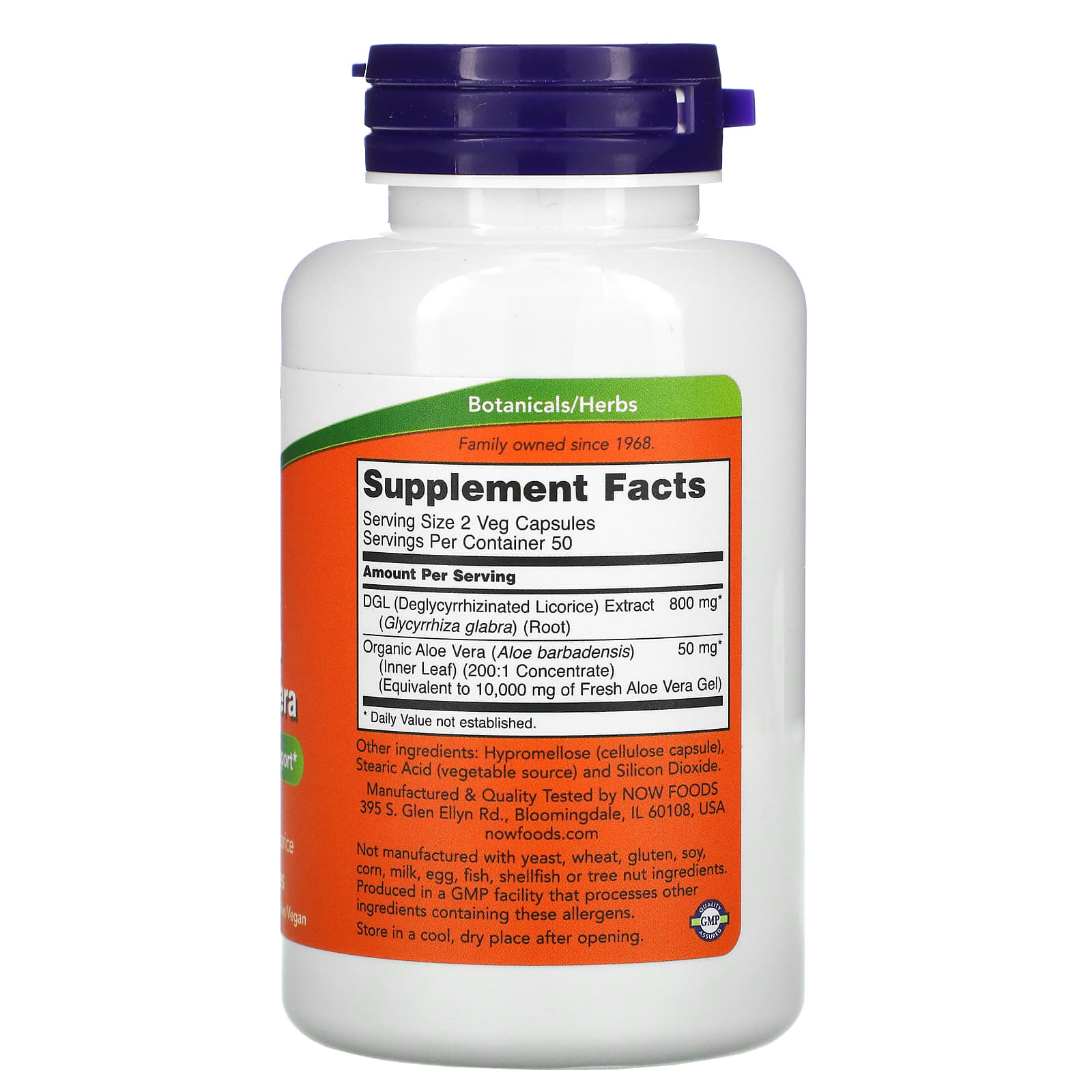 DGL com Aloe Vera, 100 vcaps, Now Foods