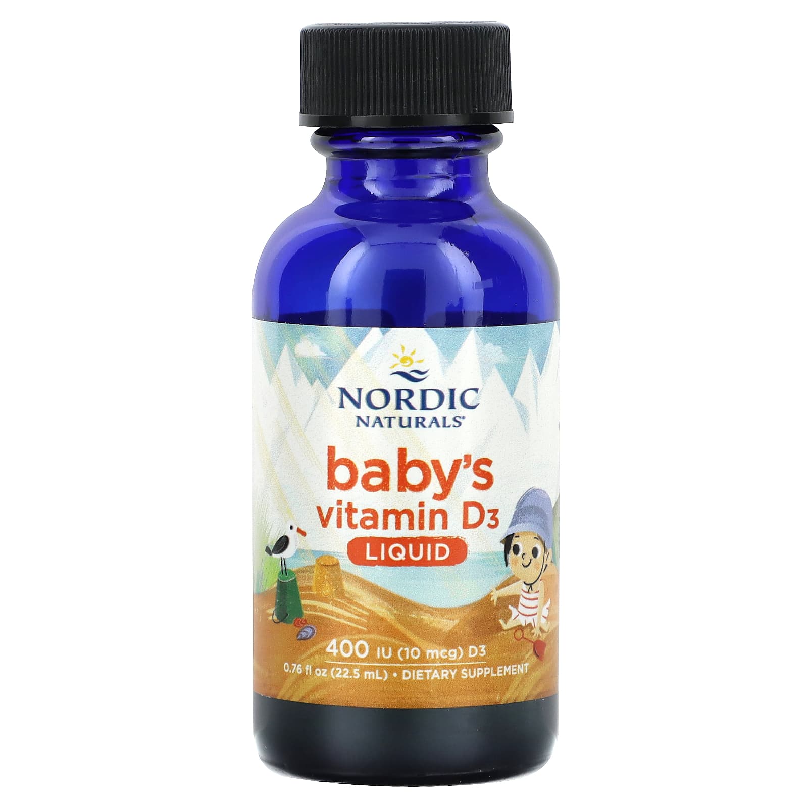Vitamina D3 para Bebê 400 UI, 22,5 ml, Nordic Naturals