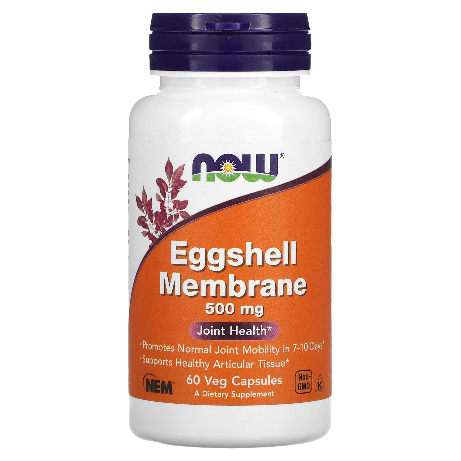 Membrana de casca de ovo, 500mg, 60 vcaps, Now Foods