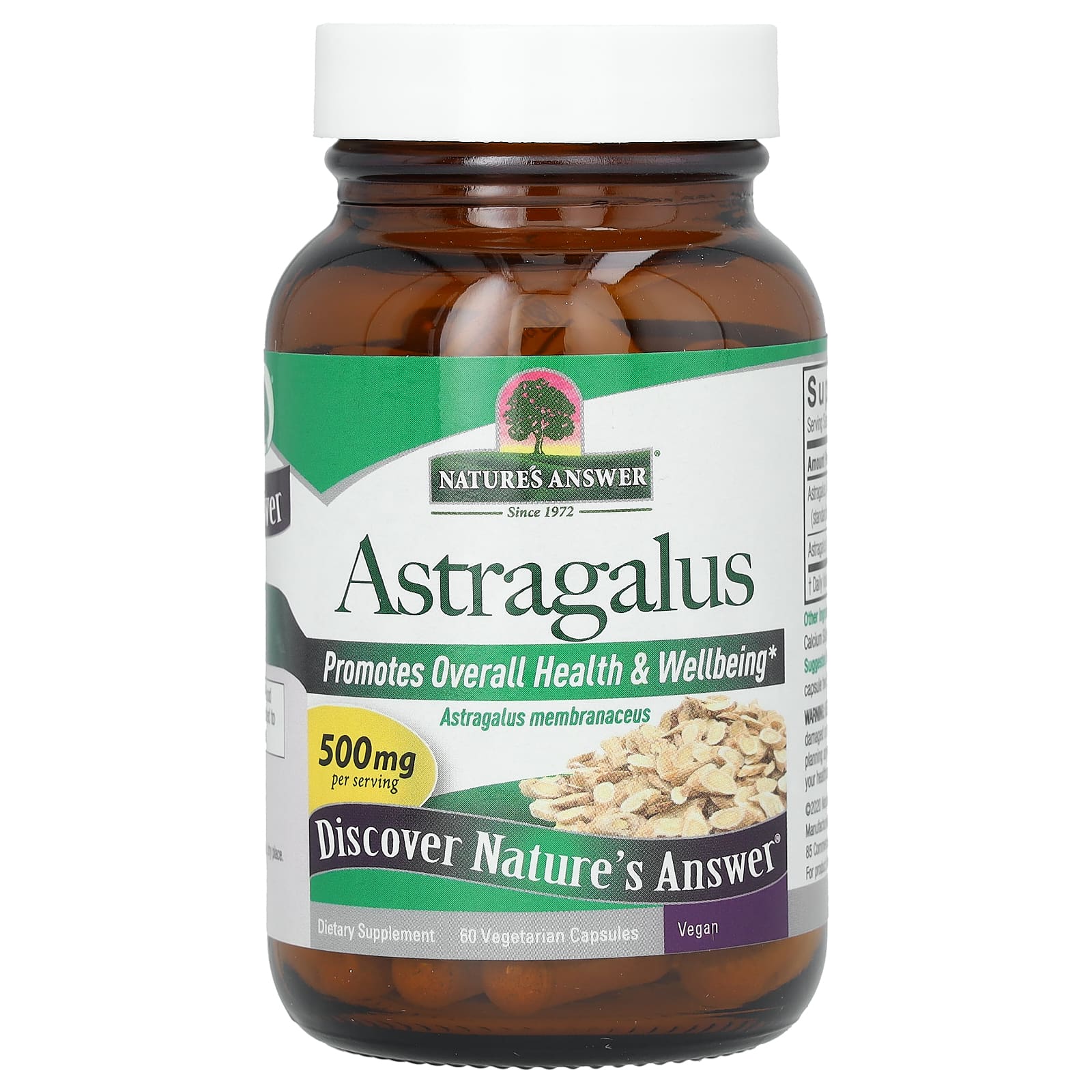 Raiz de Astrágalo - 500mg - 60 cápsulas vegetais - Nature's Answer