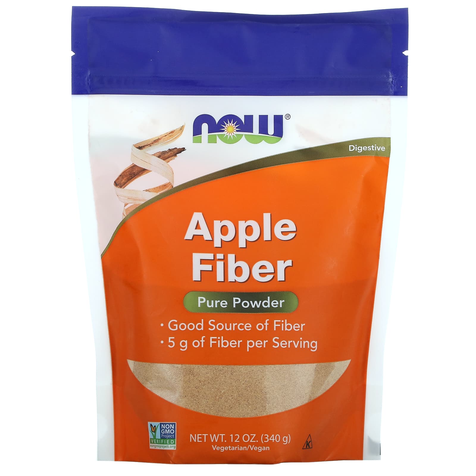 Fibra de Maçã, 340 gramas, Now Foods