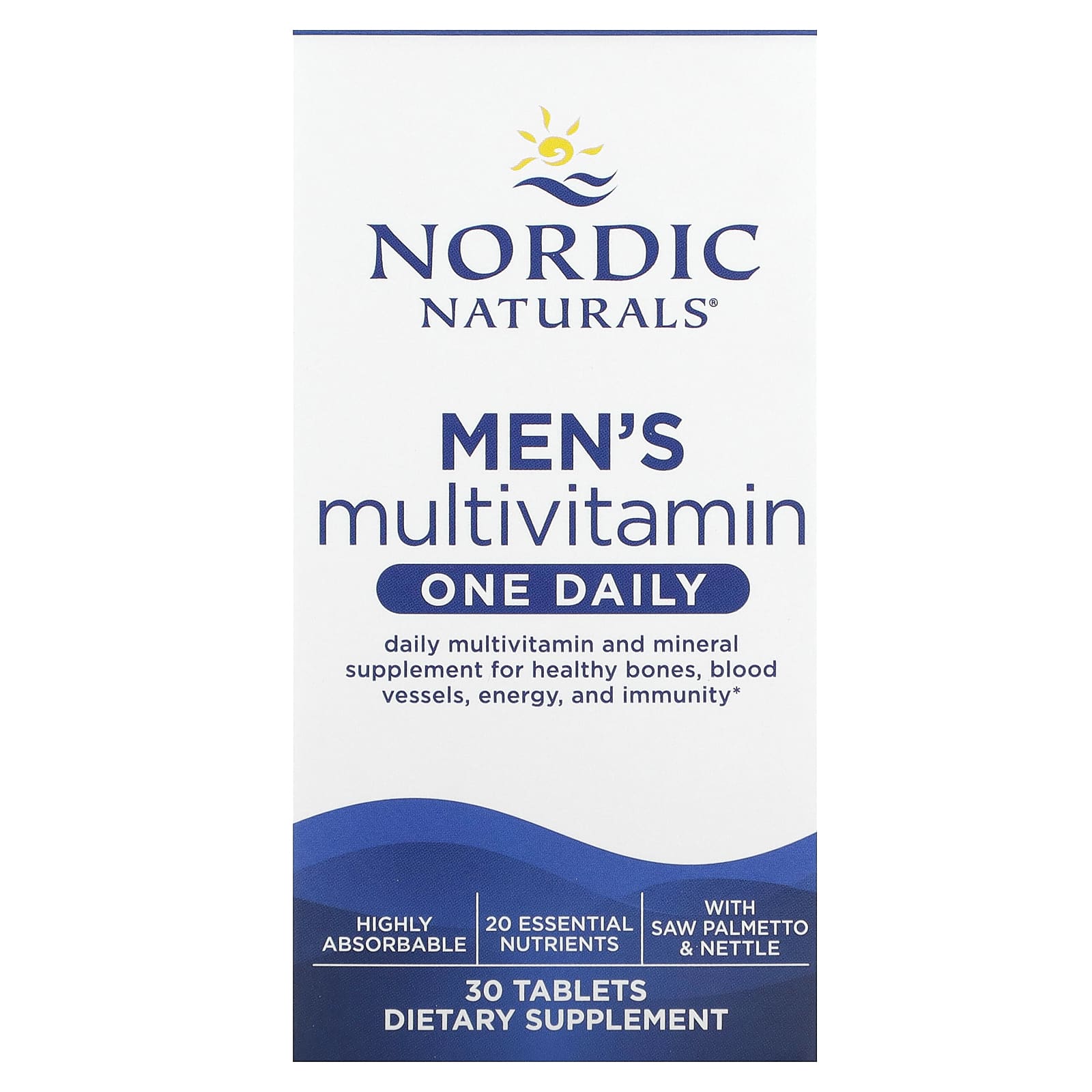 Multivitamínico One Daily Masculino - 30 comprimidos, Nordic Naturals