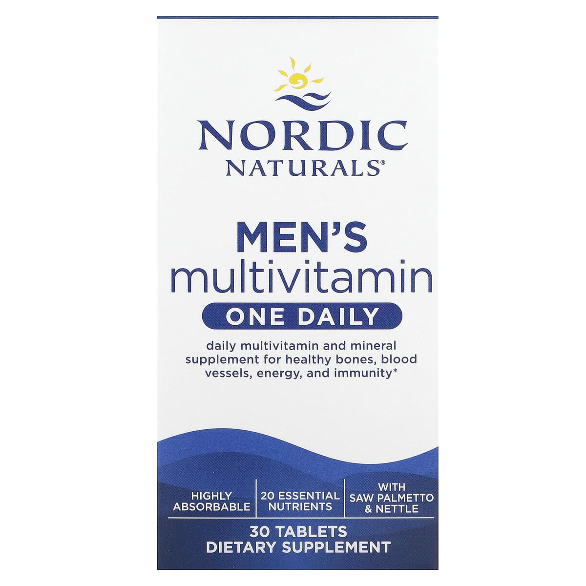 Multivitamínico One Daily Masculino - 30 comprimidos, Nordic Naturals