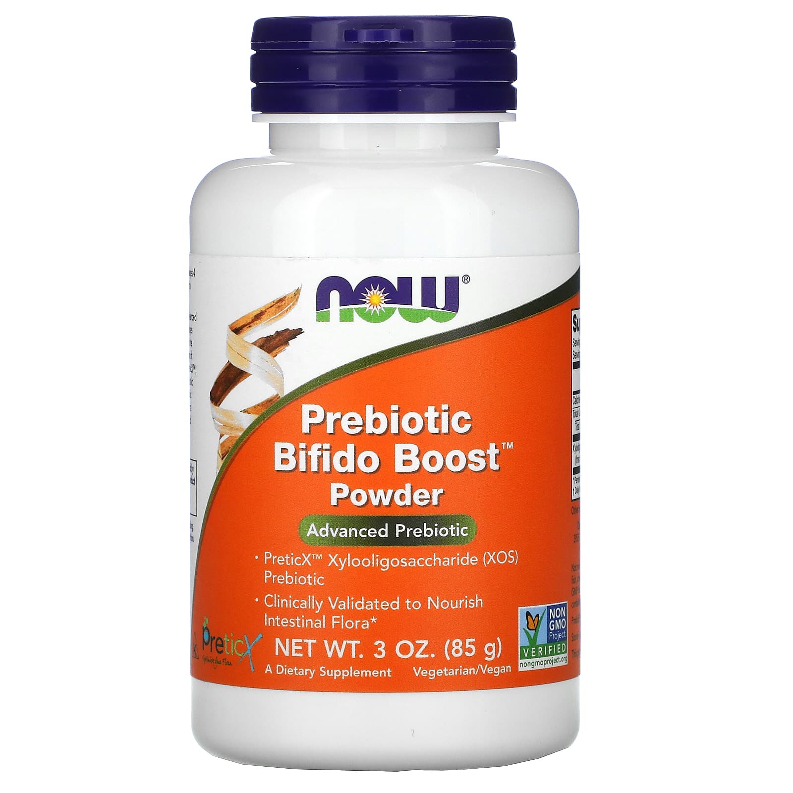 Pó Prebiótico Bifido Boost, 85 gramas, Now Foods