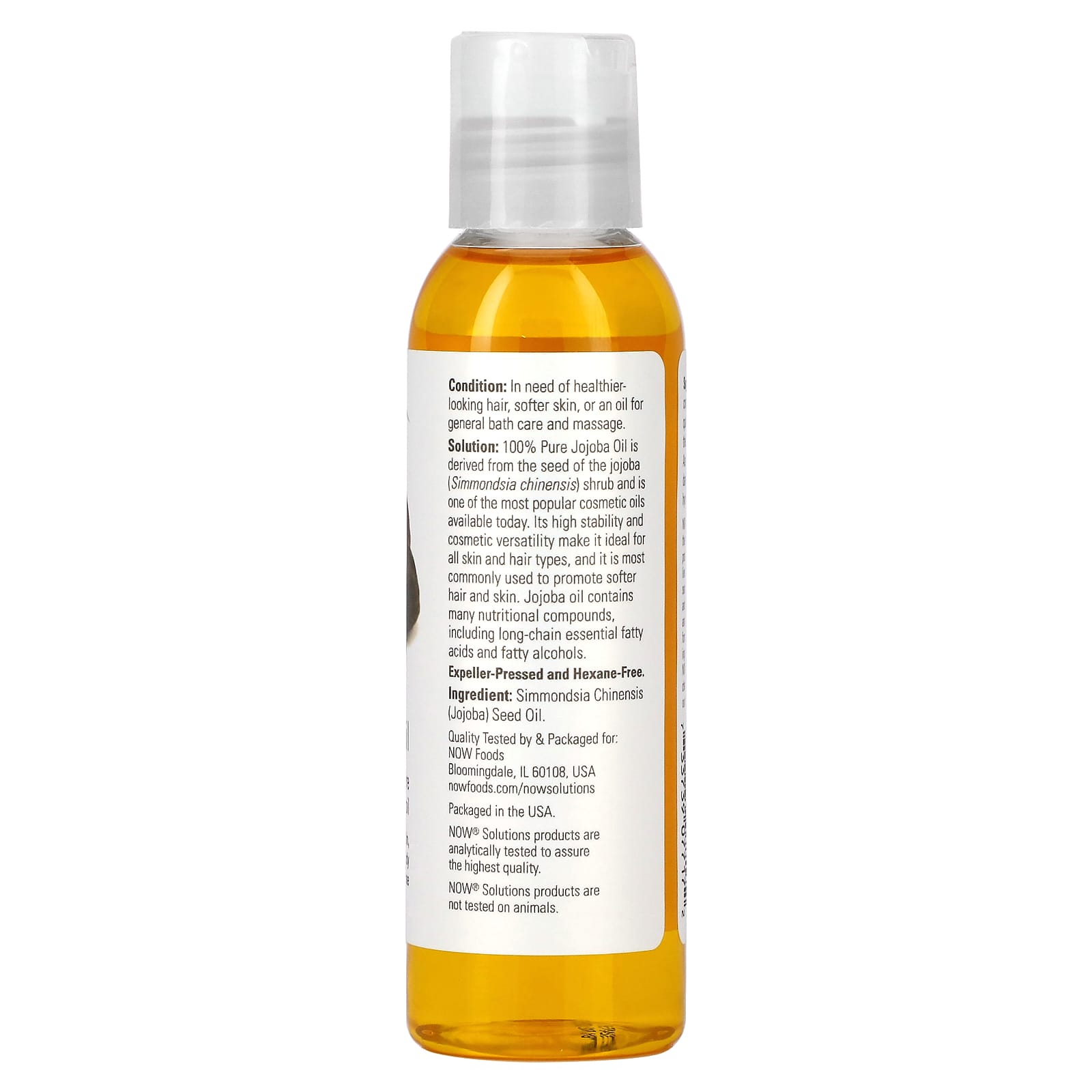 Óleo de Jojoba - 100% Puro, 118 ml., Now Foods