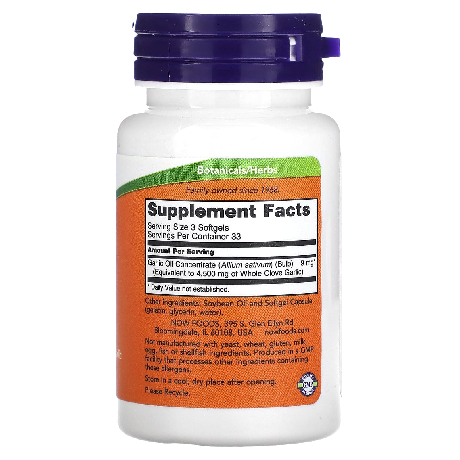 Óleo de alho - 1500mg, 100 softgels, Now Foods
