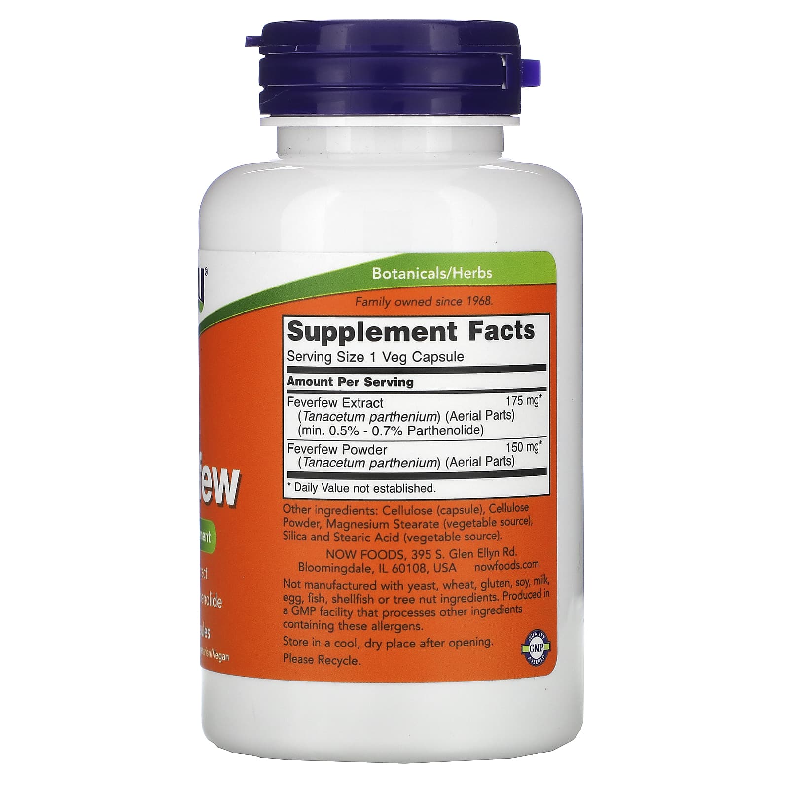 Matricária, 100 vcaps, Now Foods