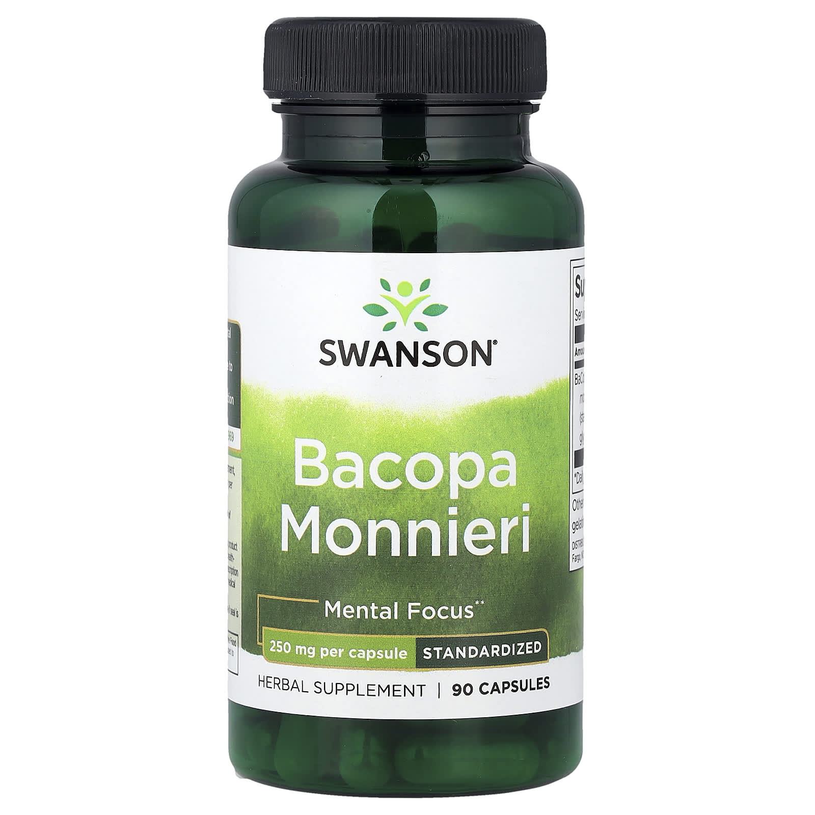 Extrato de Bacopa Monnieri 250 mg, 90 Cápsulas, Swanson