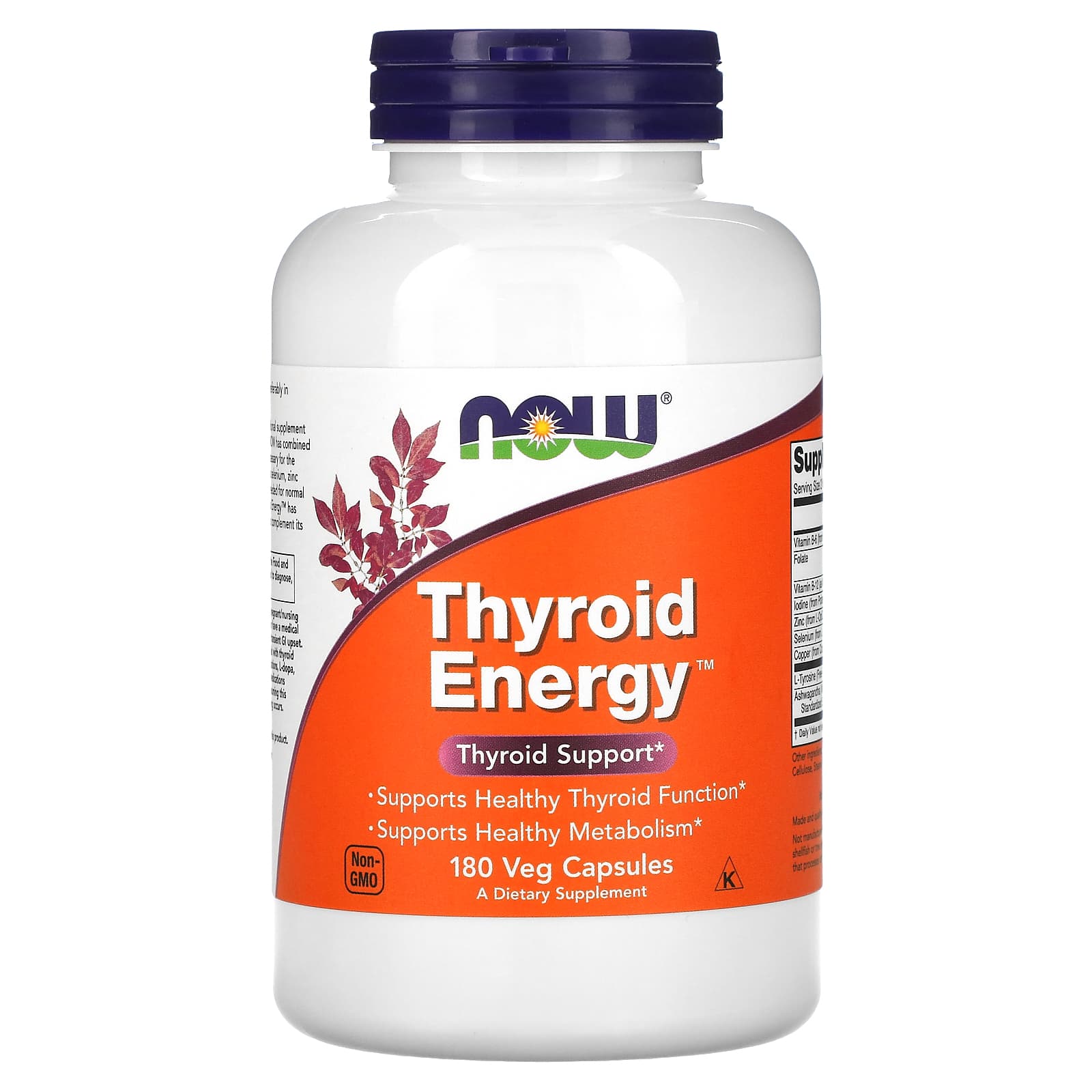 Energia da tireoide, 180 vcaps, Now Foods