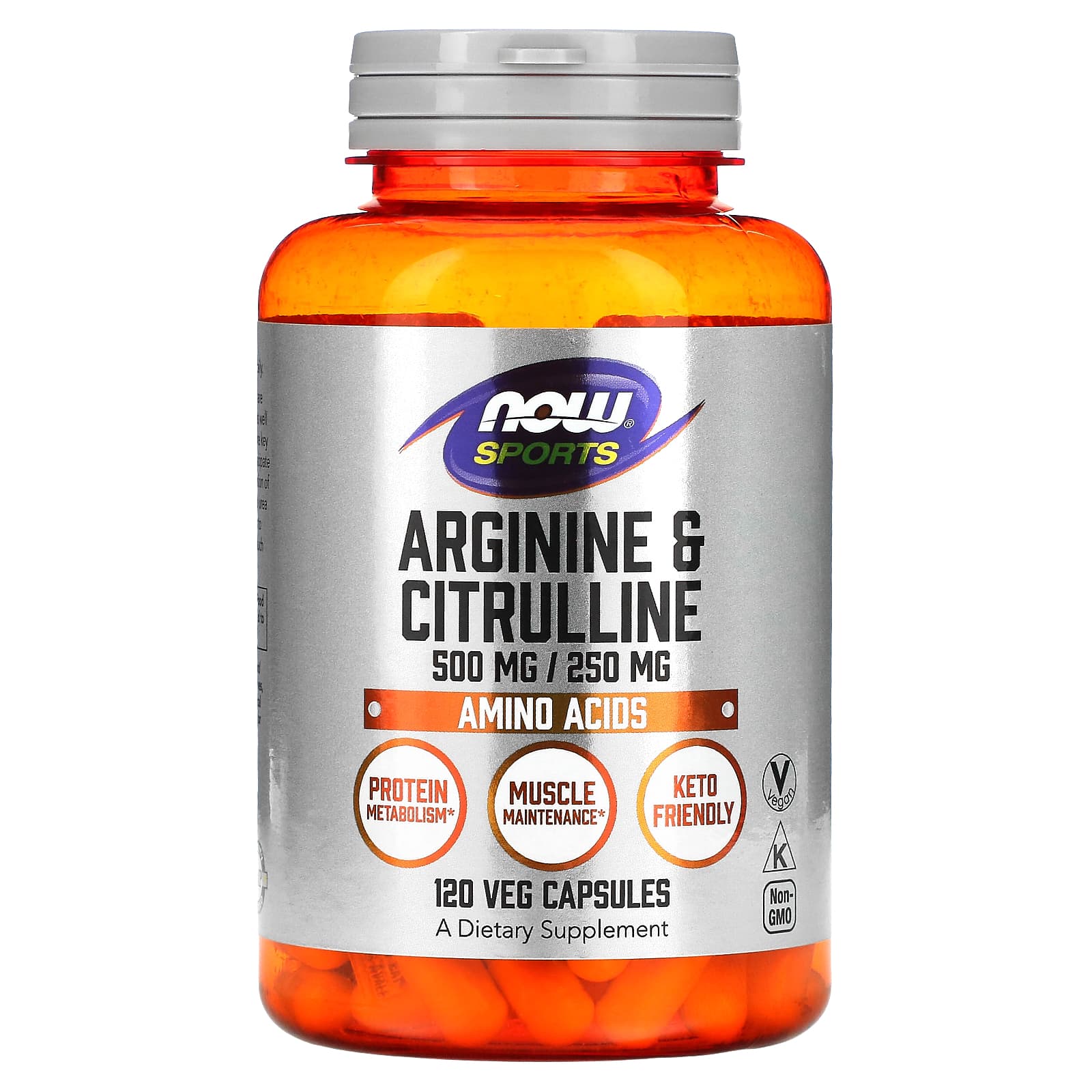 Arginina e Citrulina, 120 vcaps, Now Foods