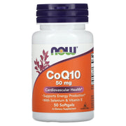 CoQ10 com Selênio e Vitamina E, 50mg, 50 softgels, Now Foods