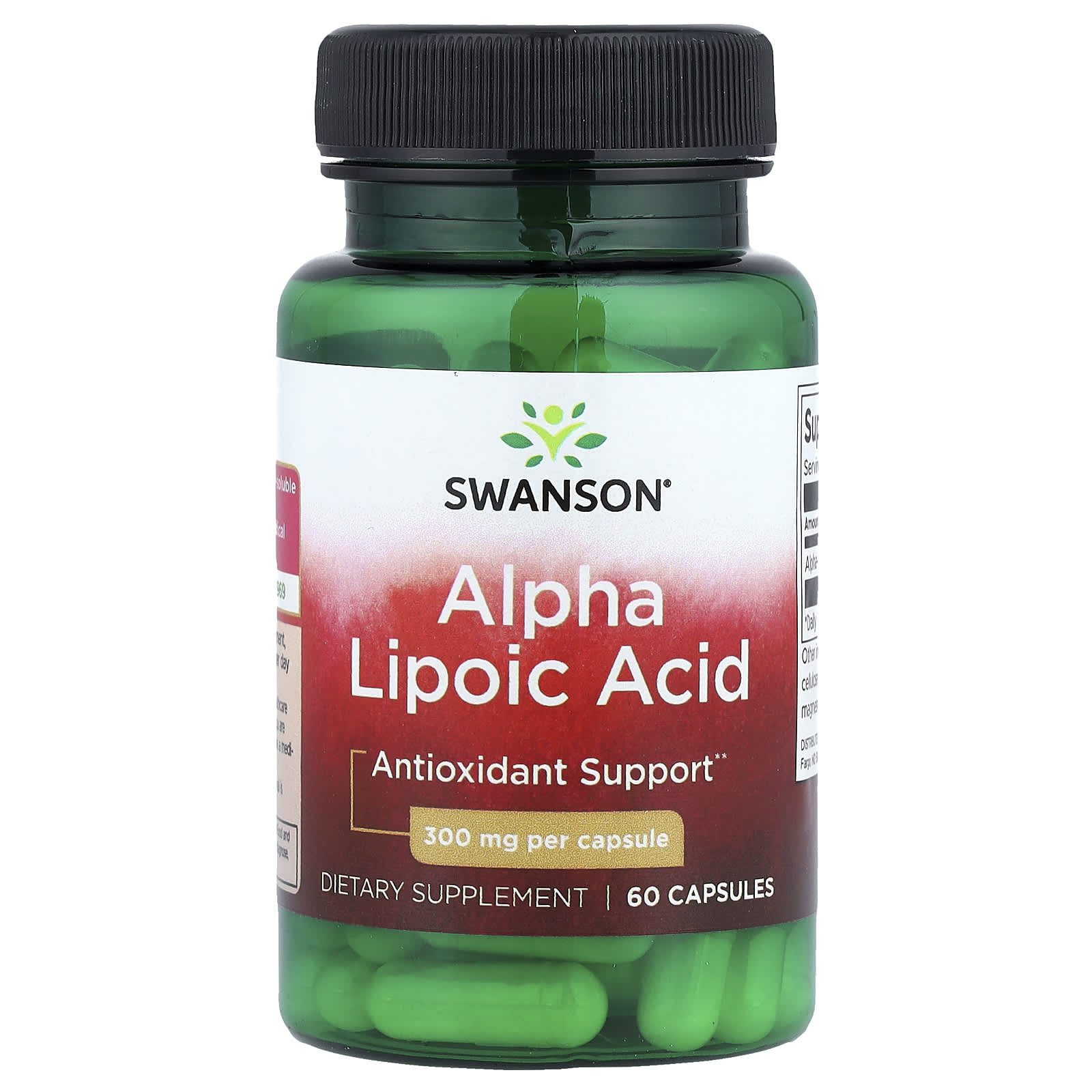 Ácido Alfa Lipóico (ALA) 300 mg, 60 Cápsulas, Swanson